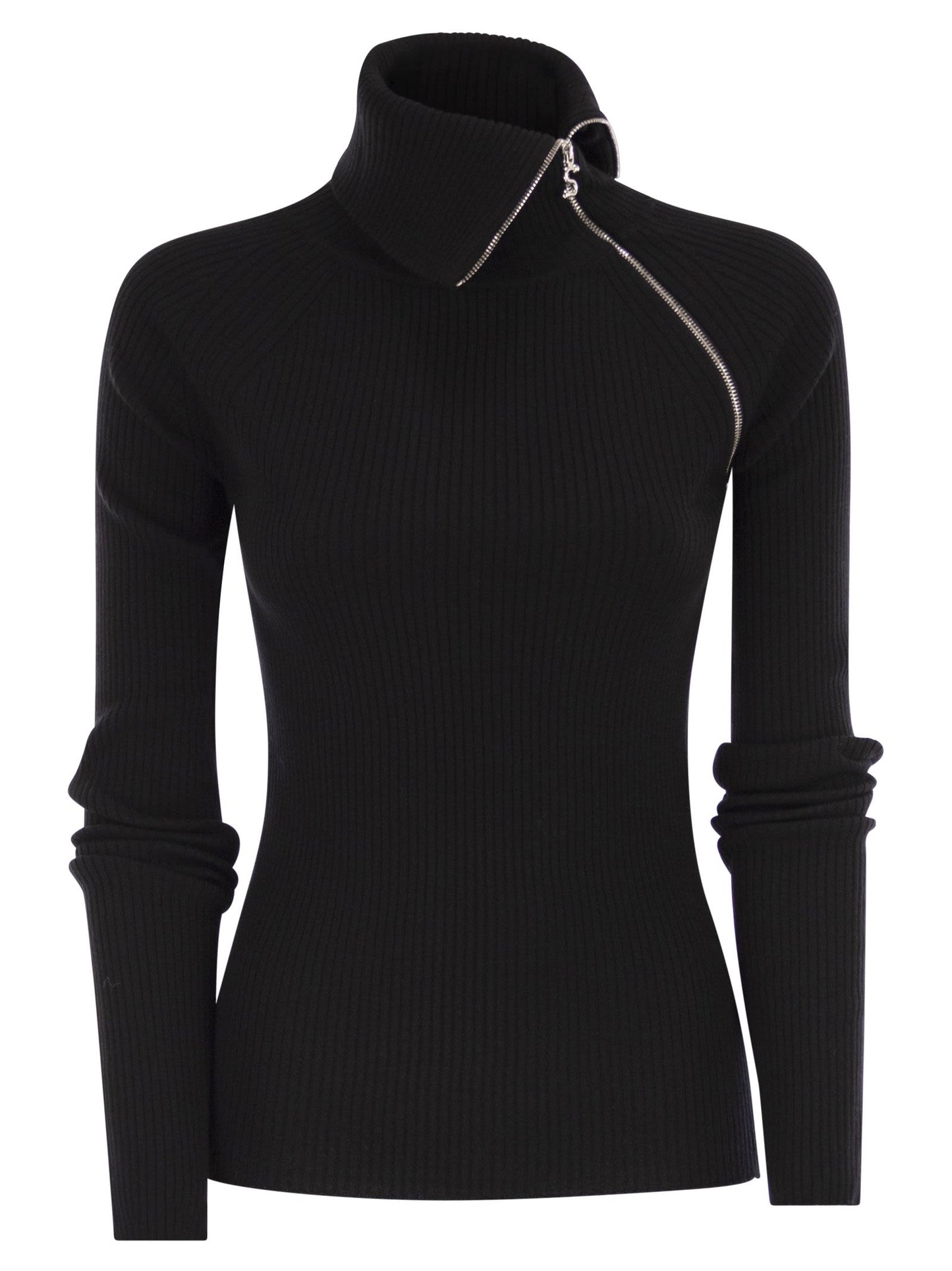 Sportmax Sportmax Pinnaハイネックジャンパーとジップ - Image 1