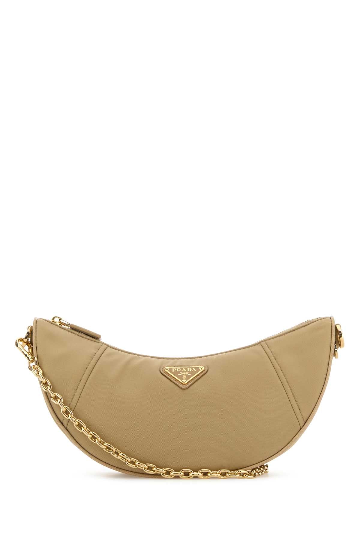 Prada Prada Beige Re Nylon Prada Demi Luneショルダーバッグ - Image 1