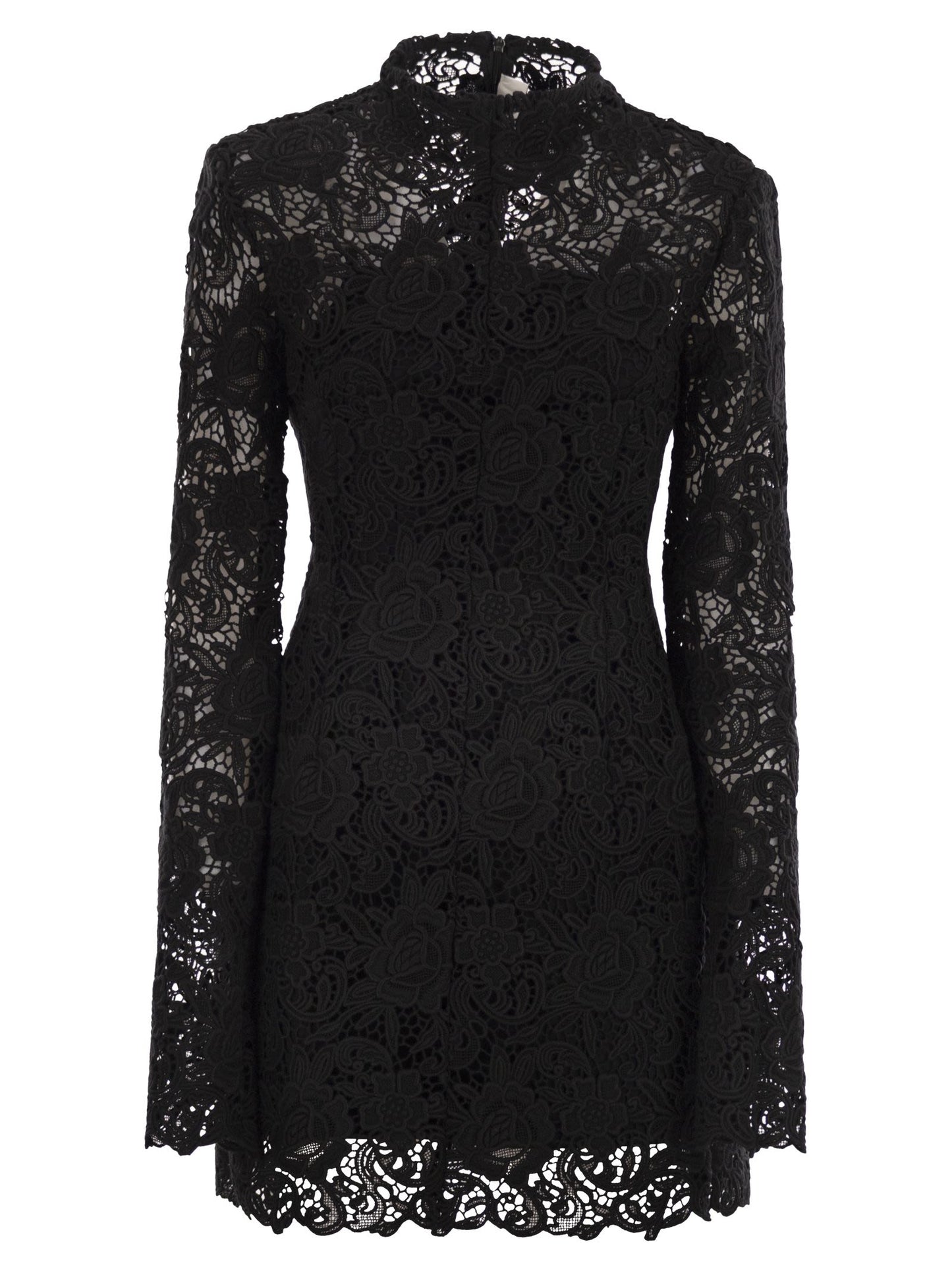 Sportmax SportMax Tefrite05ショートフローラルマクラメドレス - Image 1