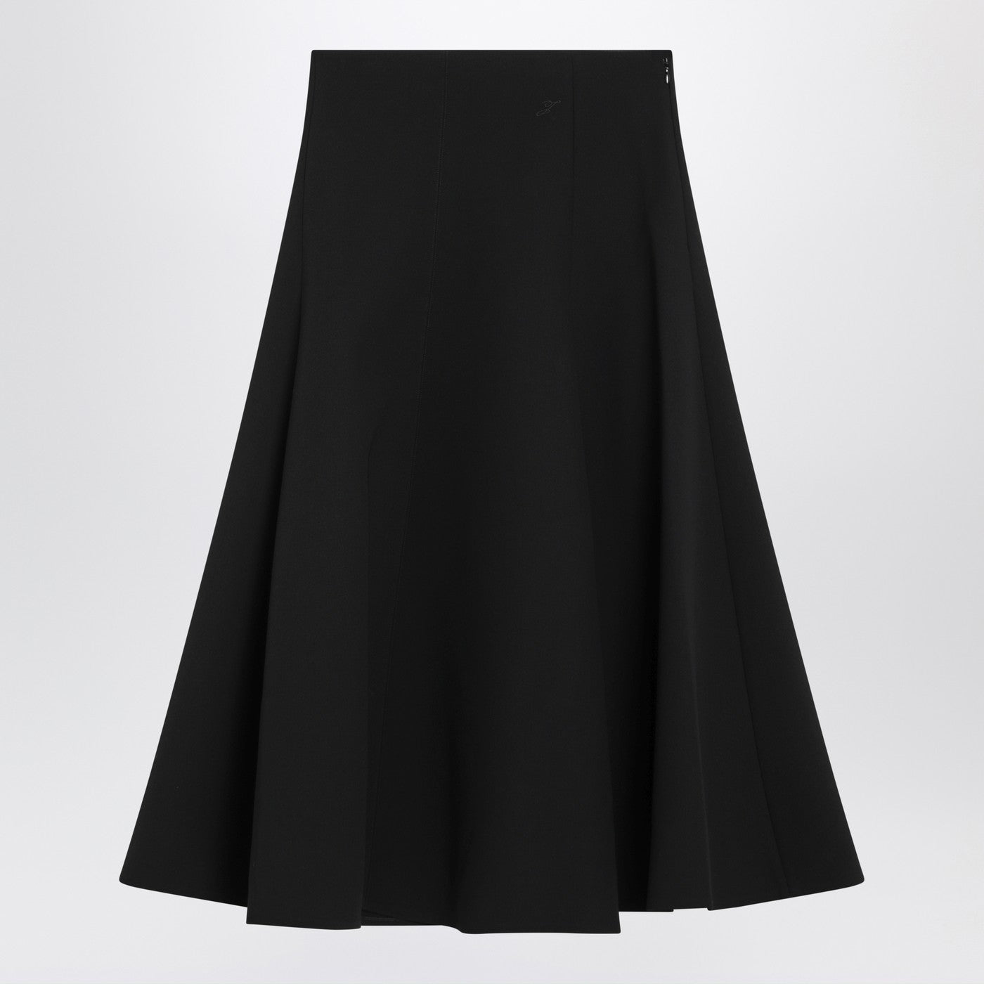 Jacquemus Jacquemus Black Flared Wool Skirt - Image 1