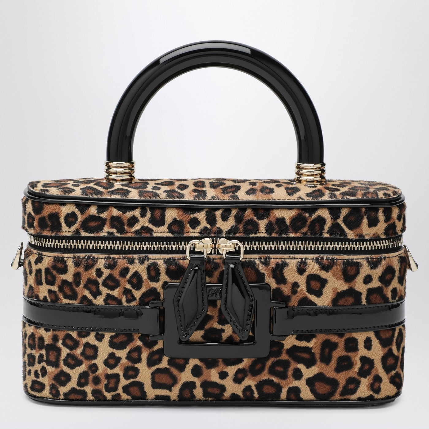 Roger Roger Vivier Belle Vivier Vanity Bag Leopardプリントポニー肌 - Image 1