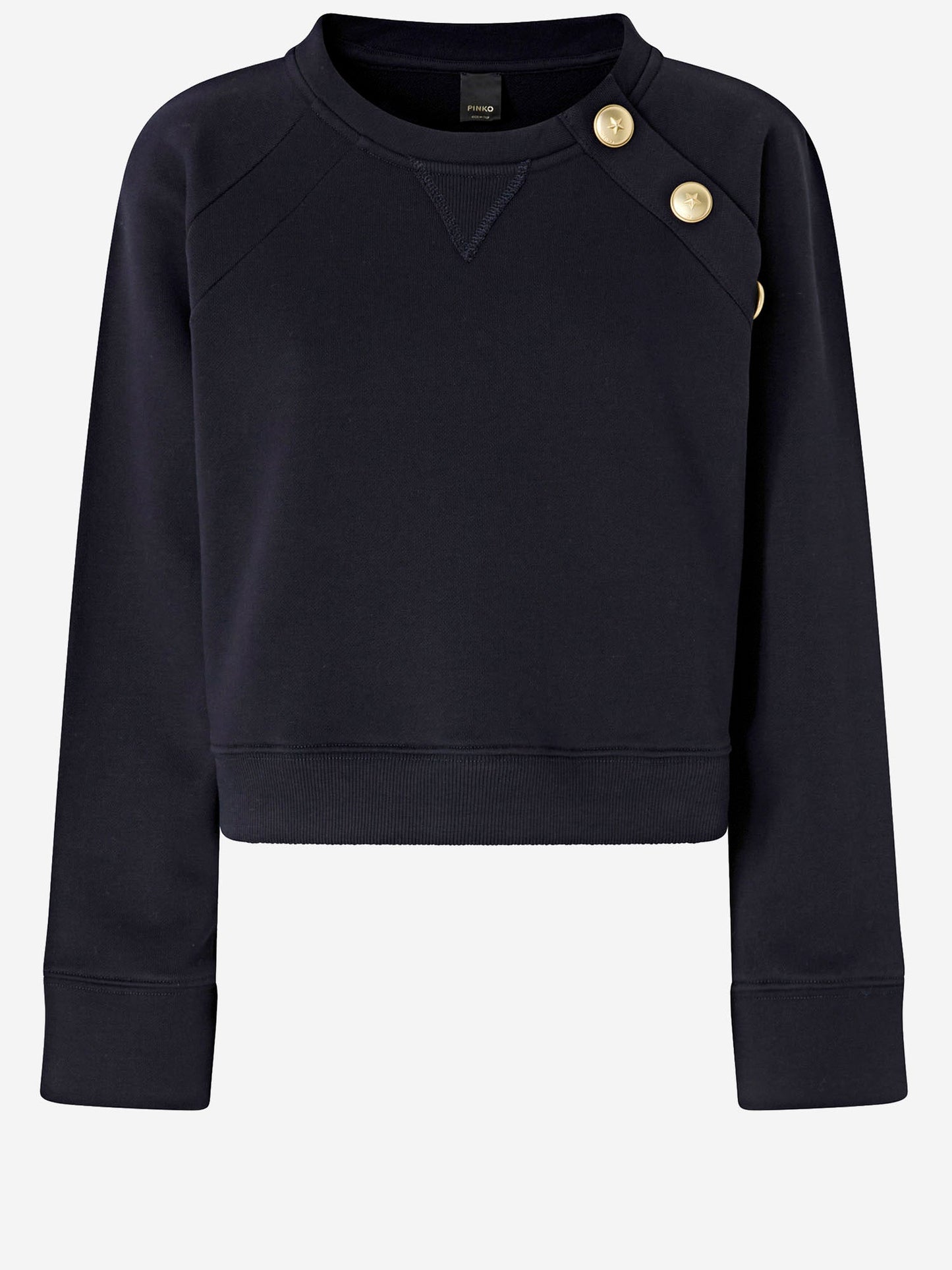 Pinko ボタン付きのピンココットンスウェットシャツ - Image 1