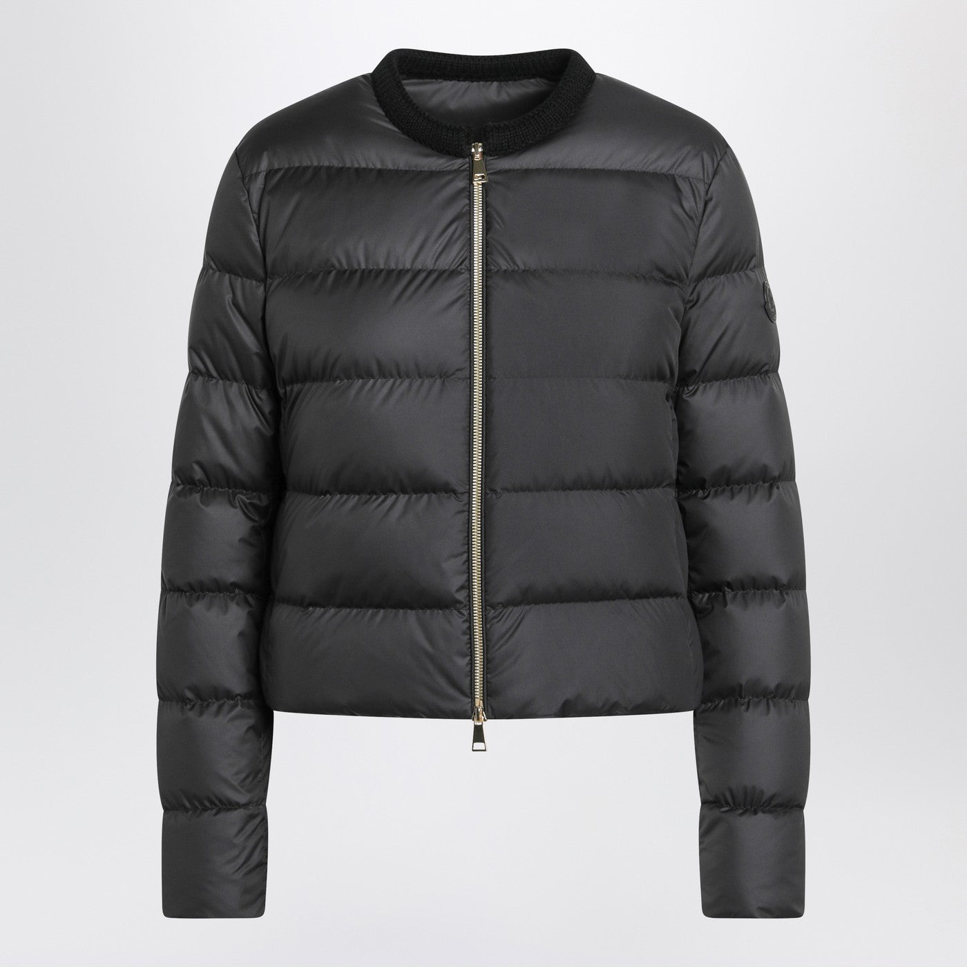 Moncler Moncler Black Short Zip Up Puffer Jacket - Image 1