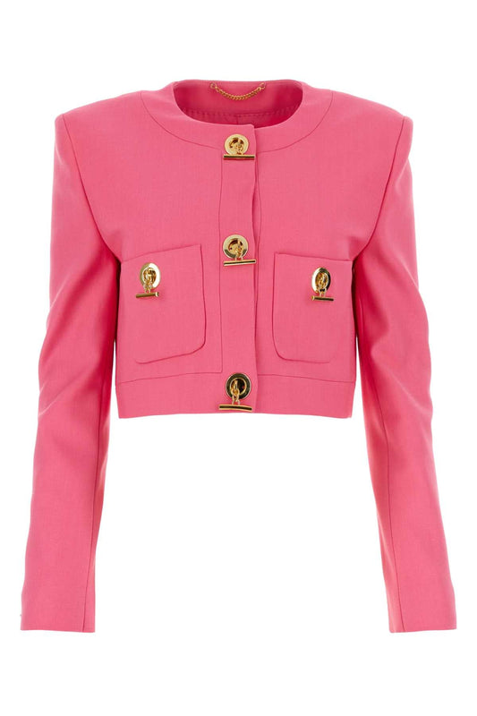 Moschino Moschino FuchsiaストレッチGabardine Blazer - Image 1