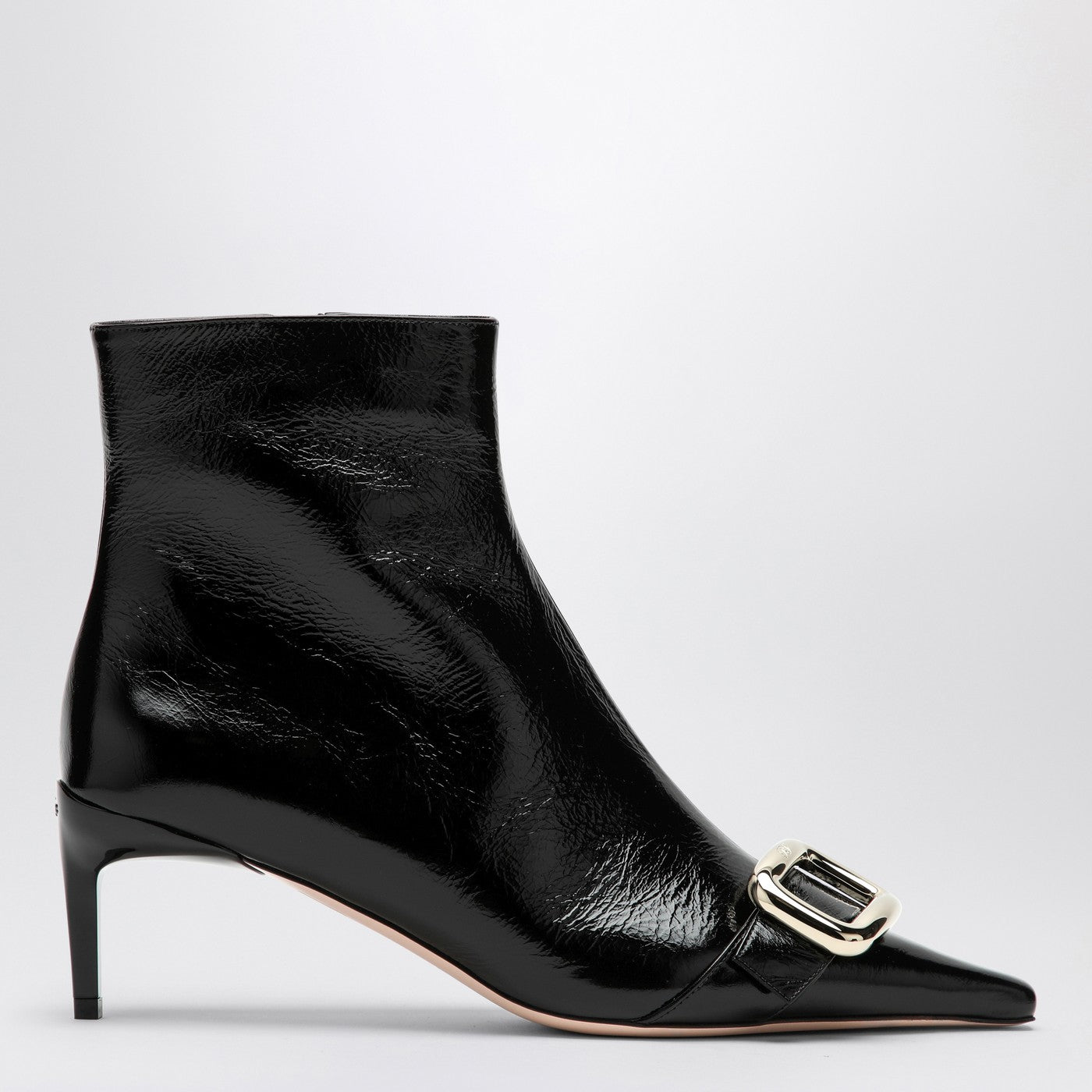 Roger Roger Vivier Black Viv Canard Leather Ankle Boots - Image 1