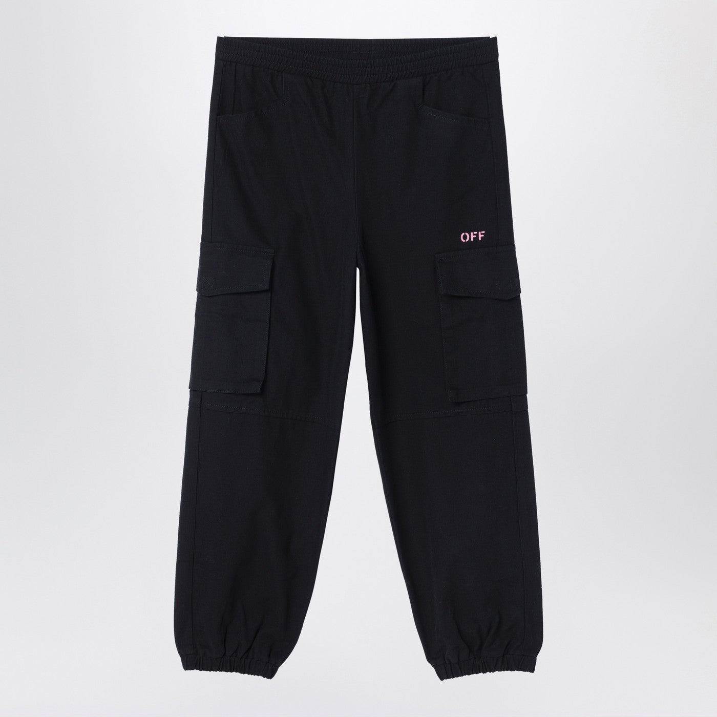 Off オフホワイト™ブラックジョギング貨物ズボンをロゴ付き - Image 1