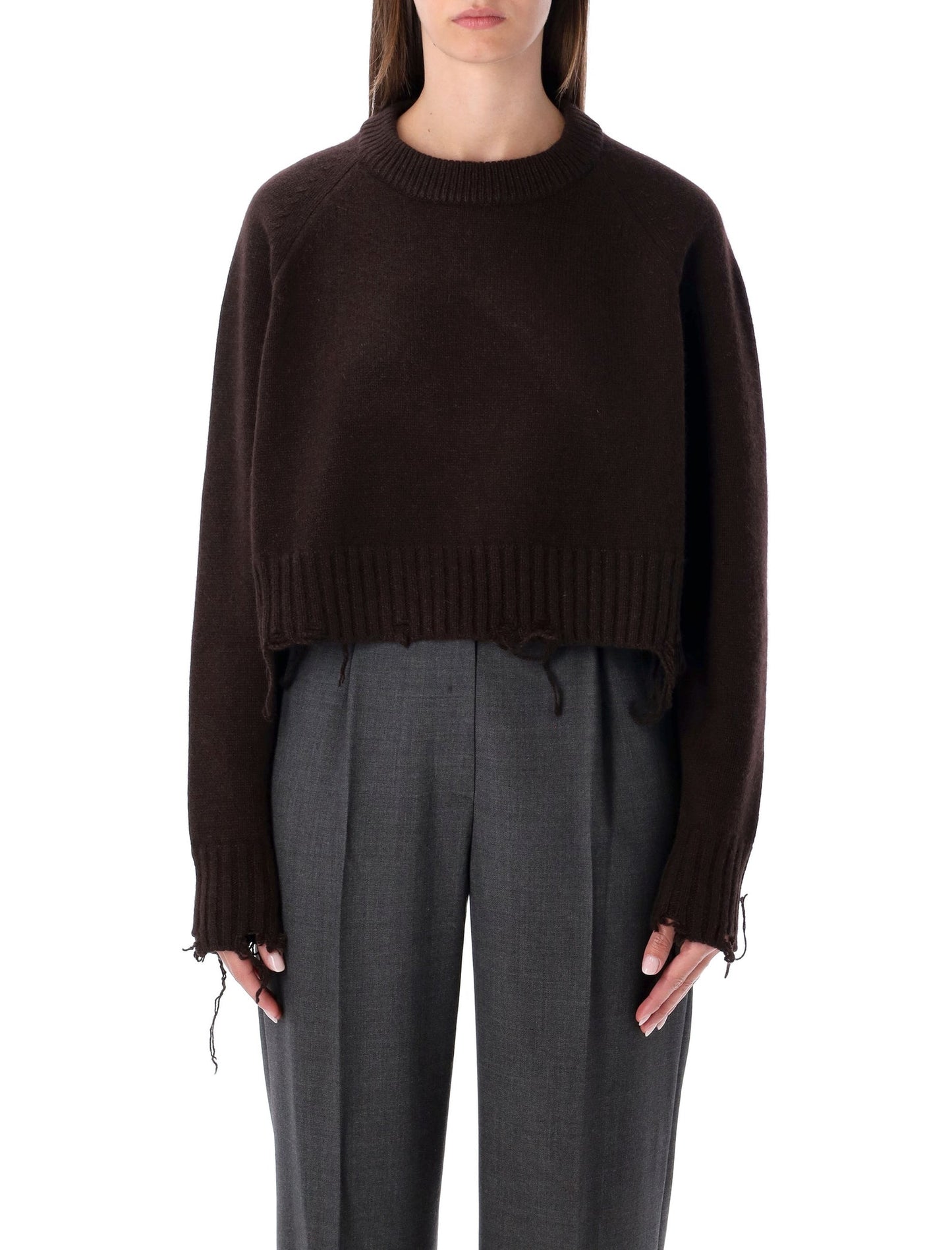 Low 低クラシックセーター茶色 - Image 1