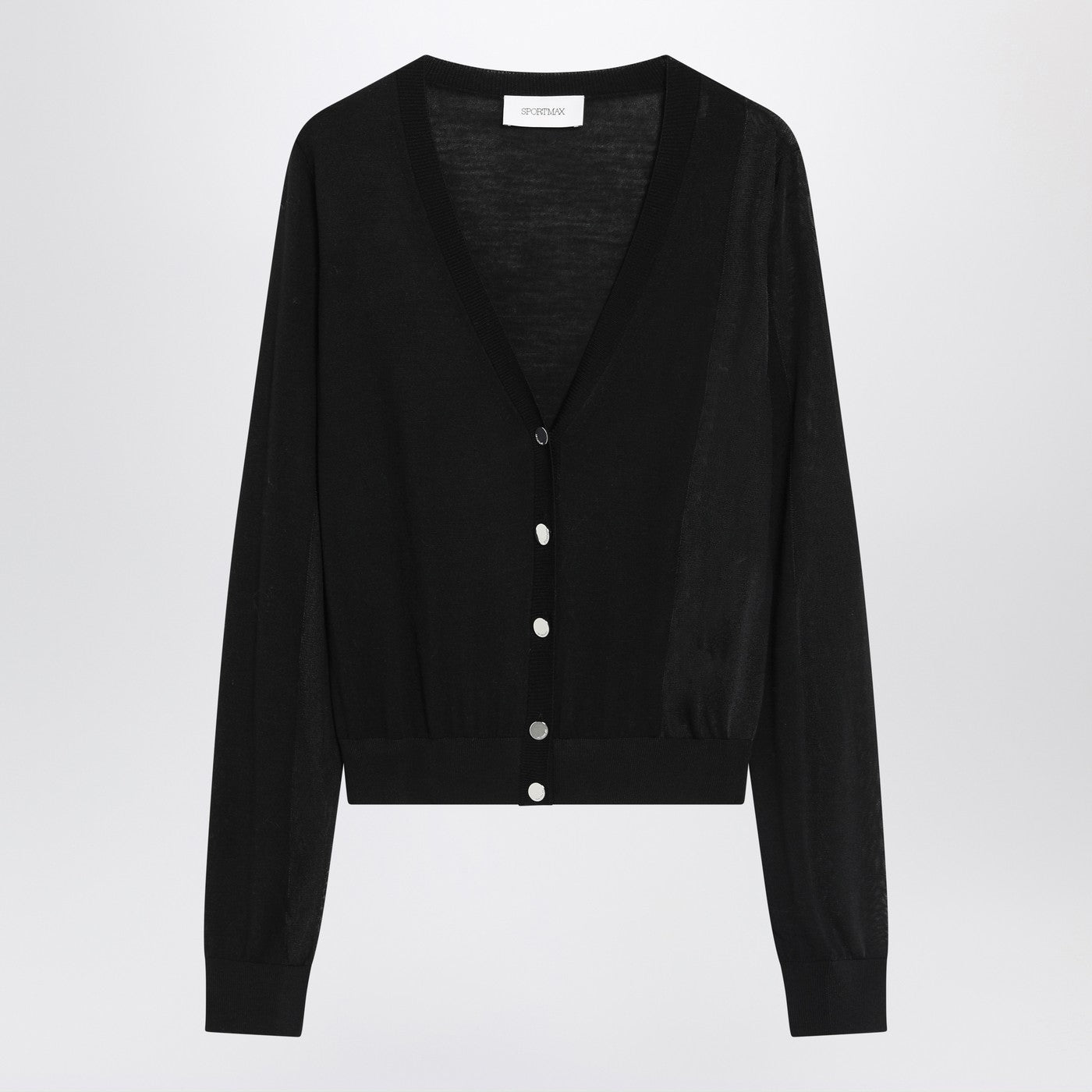 Sportmax SportMax Black Wool Cardigan - Image 1