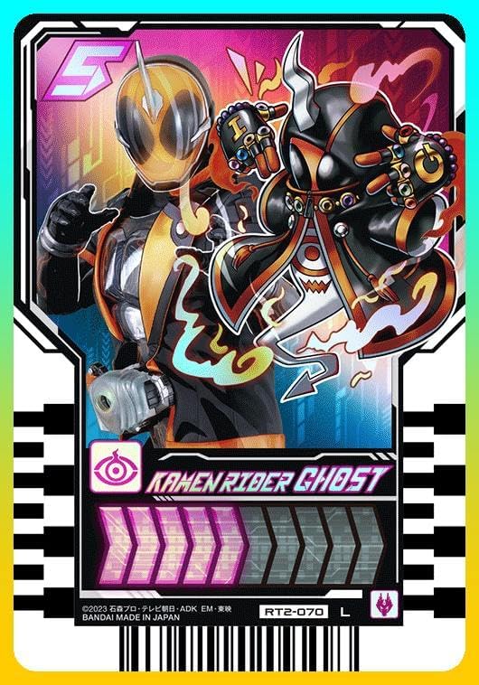 Ride Cheme Trading Card Kamen Rider Ghost Legend Rider Rare RT2-070 PHASE: 02 Gotcha Driver Legend Driver