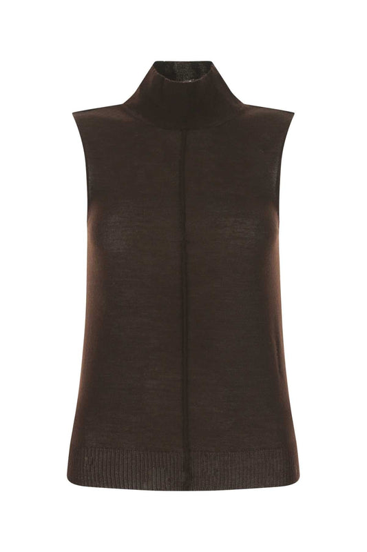 Amiri アミリチョコレートカシミアトップ - Image 1