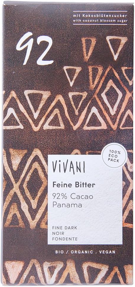 Vivani Organic Extra Dark Chocolate 92% 80g