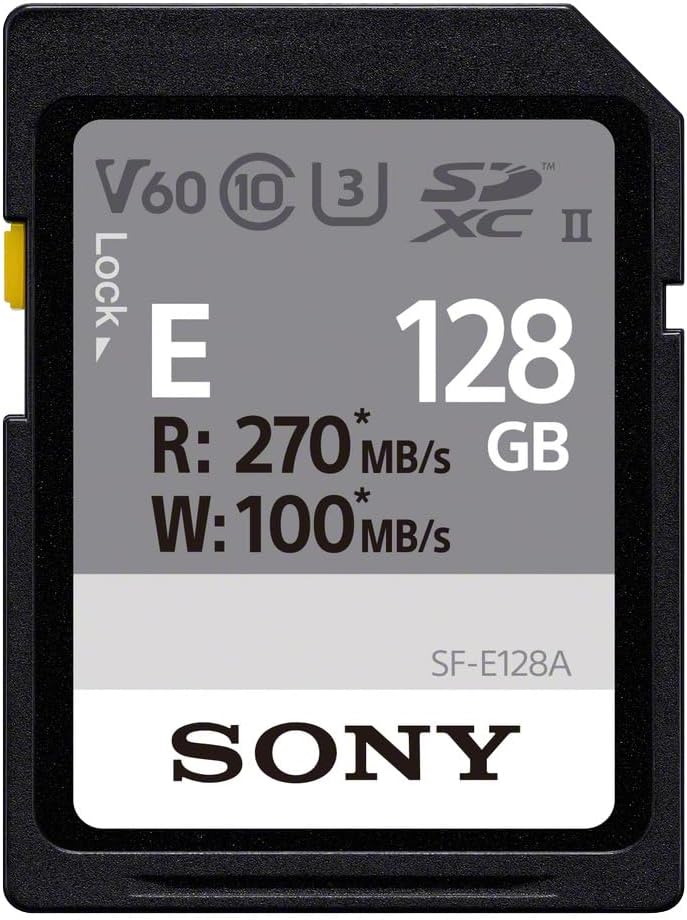 Sony SDXC Memory Card 128GB Compatible SF-E128A Class 10 UHS-II