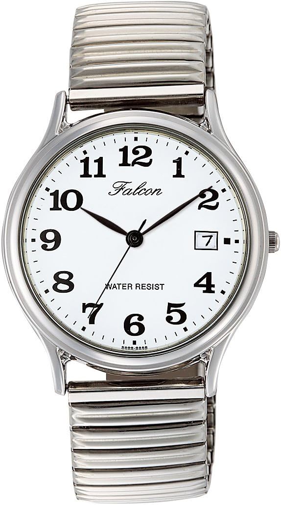 Citizen Q&Q D014-204 Men's Analog Watch, Waterproof, Date, Metal Band, White