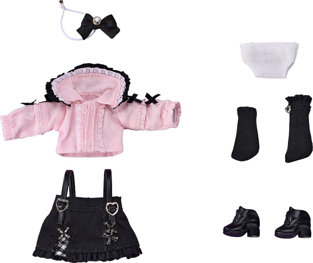Nendoroid Doll Youtufuku Set, Skirt Set with Suspenders, Pink & Black