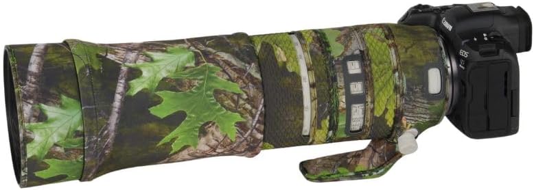 SUPBIG Canon Lens Coat Waterproof Material Lens Protector for Canon RF 100-500mm F4.5-7.1 L IS USM Telephoto Lens Coat Camouflage Protective Cover Double Layer Fabric Guard Lens (Green Leaf Camo)