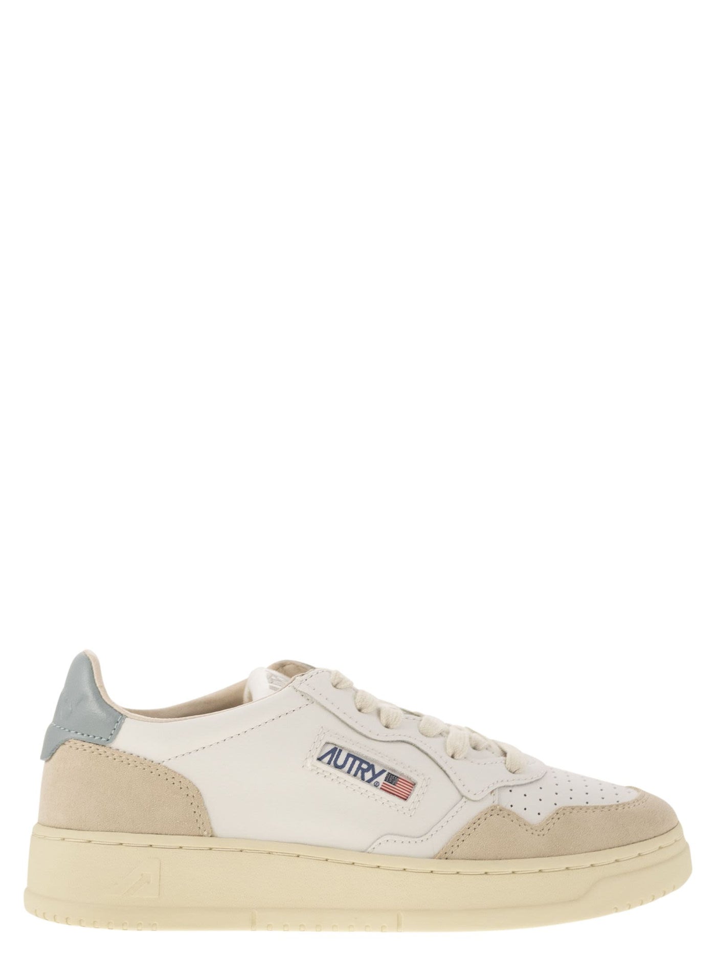 Autry Medalist Low LeatherとSuede Sneakers - Image 1