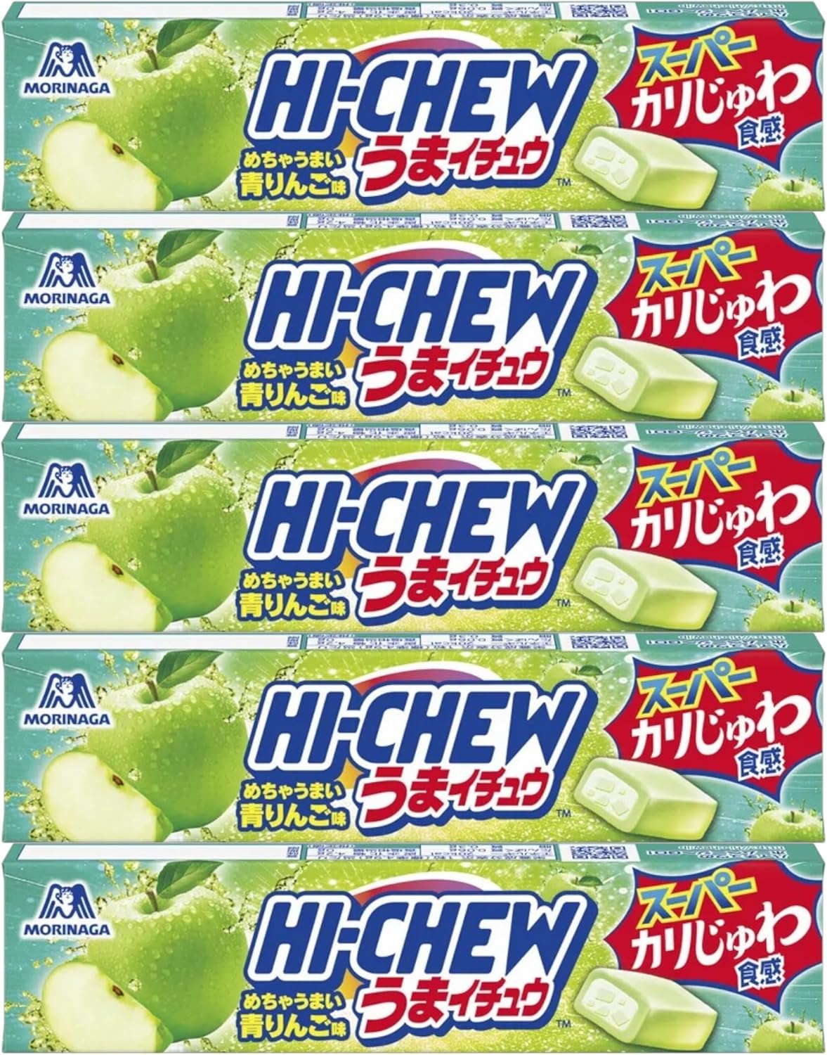 Morinaga Haichu Umaichu (Green Apple Flavor) (Set of 5)