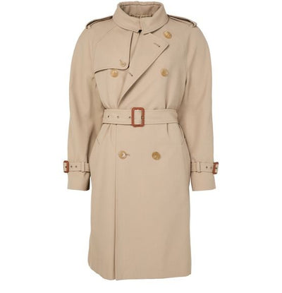CELINE Trench coat in cotton and wool gabardine