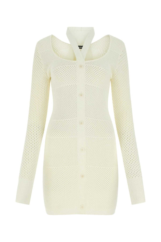 Andrea Adamo アンドレアアダモアイボリーストレッチビスコースブレンドドレス - Image 1