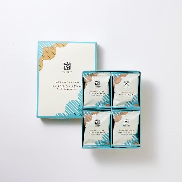Maruyama Coffee Cool Service 【Maruyama Coffee Original Tiramisu Langue de Cha】 Coffee Specialty Coffee Specialty Coffee Sweets Western Confectionery Cookies Baked Sweets Cream Cheese Coffee White