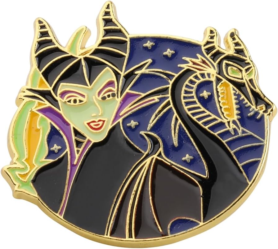 KEYCHIN Broche de bruja – Regalos para fanáticos de la película de villanos – Pin esmaltado Evil Queen Jewelry