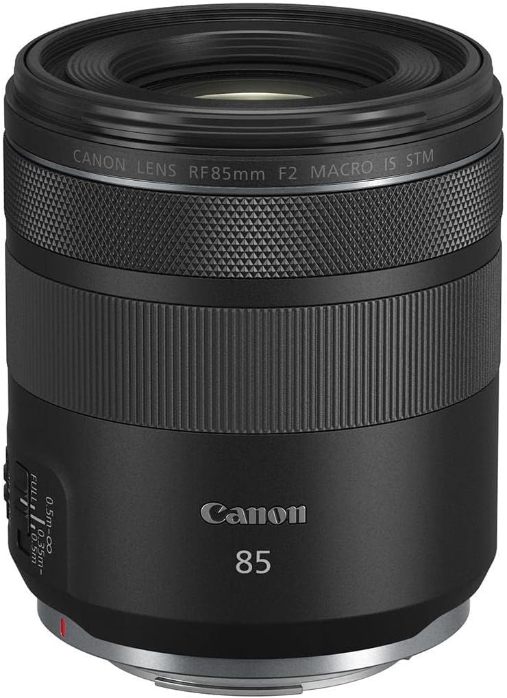 Canon RF 85mm F2 Macro is a STM, Compact Medium Telephoto Black Lens (4234C002)