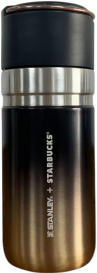 Starbucks + Stanley Stainless Steel Bottle Black & Gold, Thermos Bottle, 500 ml, Overseas Limited Edition, Not Available in Japan