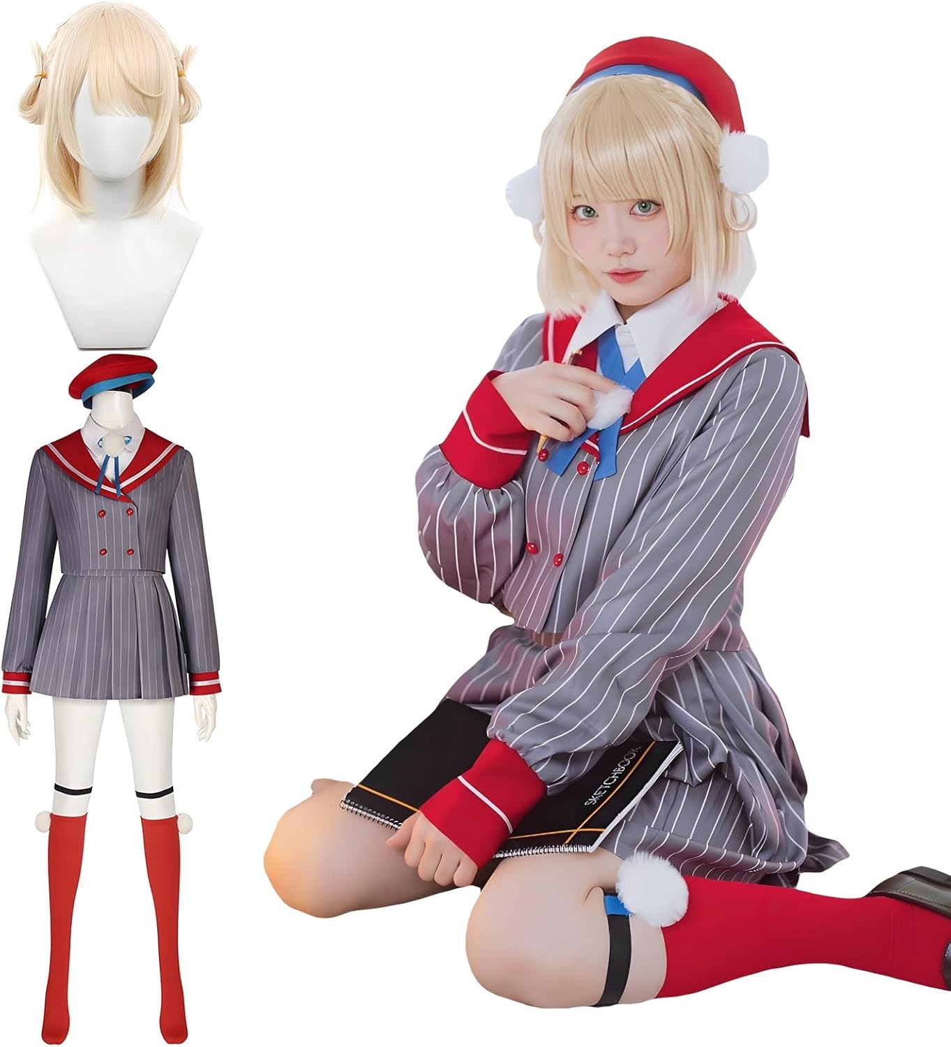 VTuber Cosplay Costume, Holo Live Costume, Includes Wig, Suisei Hoshizai Amiya Kokoro Jitouya, Aka Minato, Kentoshi Tatano, Cosplay Costume, For Adults, Virtual Life, Halloween, Christmas Events