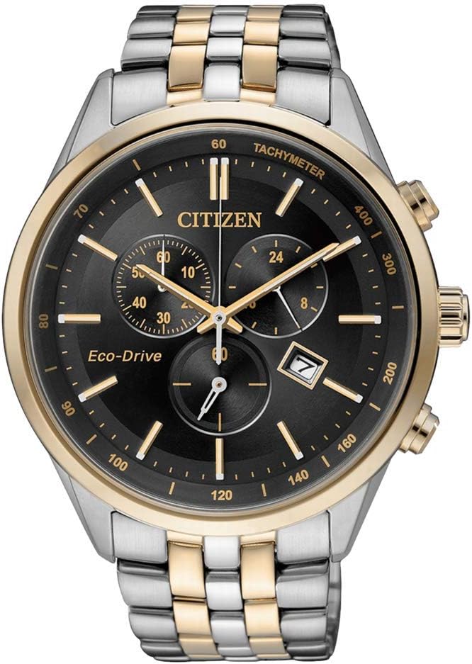 Citizen Eco-Drive Chronograph AT2144-54E Black Men's Analog Business Solar International Shipping Japan Citizen