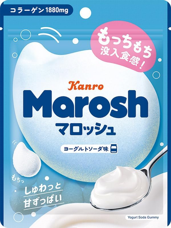 Kanro Maroche Yogurt Soda Flavor, 1.8 oz (50 g)