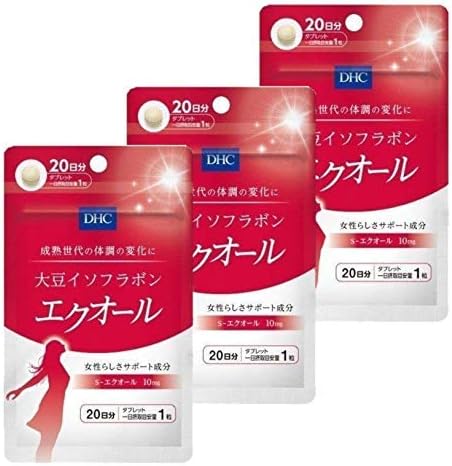 DHC 20-Day Soy Isoflavone Equol 20 Pills x 3 Sets 60-Day Supply