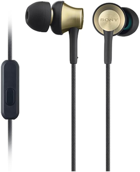 Sony MDR-EX650AP Earbuds, In-Ear Headphones, Brass Housing with Microphone, Brass Brown, MDREX650AP TQ