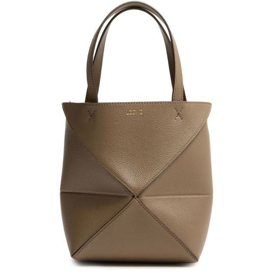 LOEWE Mini Puzzle Fold tote in soft grained calfskin - Image 1