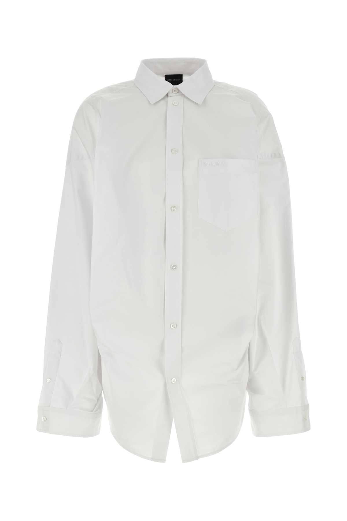 Balenciaga バレンシアガホワイトポプリン特大シャツ - Image 1