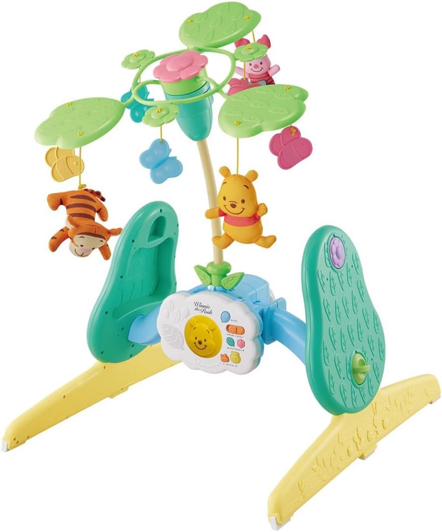 Takara Tomy 2025 Model Disney's Gelelable Rotation, 6-Way Gym with Super Merry Plus, Winnie the Pooh