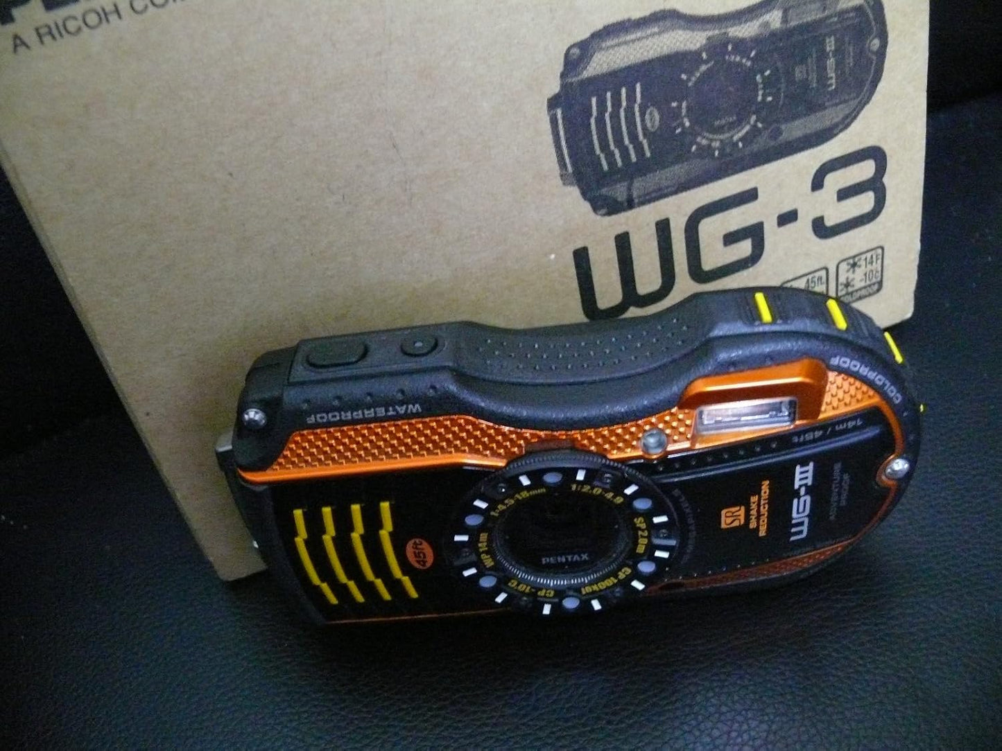 PENTAX 防水デジタルカメラ PENTAX WG-3 オレンジ 1cmマクロ マクロスタンド付属 LEDライト PENTAX WG-3OR 12696