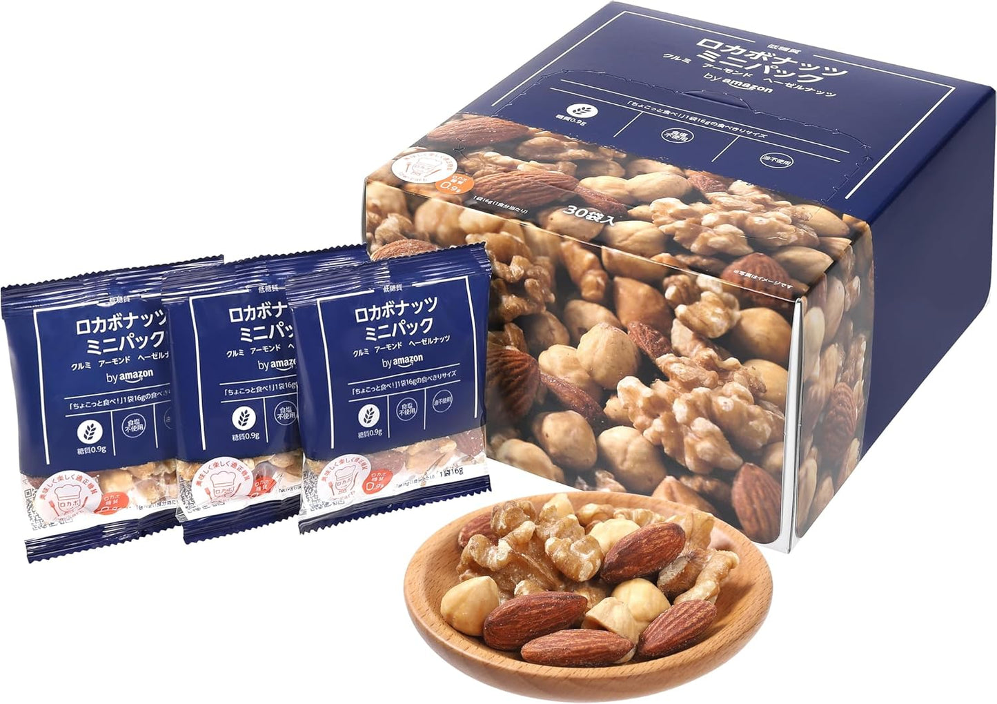 by Low-carb Nuts, Mini Pack, 30 Servings, 0.6 oz (16 g) x 30 Packs, Individual Packaging (Delta International)