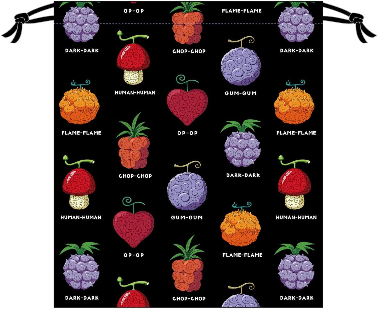 K-Company CKC18-OP-AK One-Piece Drawstring Bag, Devil Fruit, H 8.1 x W 7.1 inches (20.5 x 18 cm)