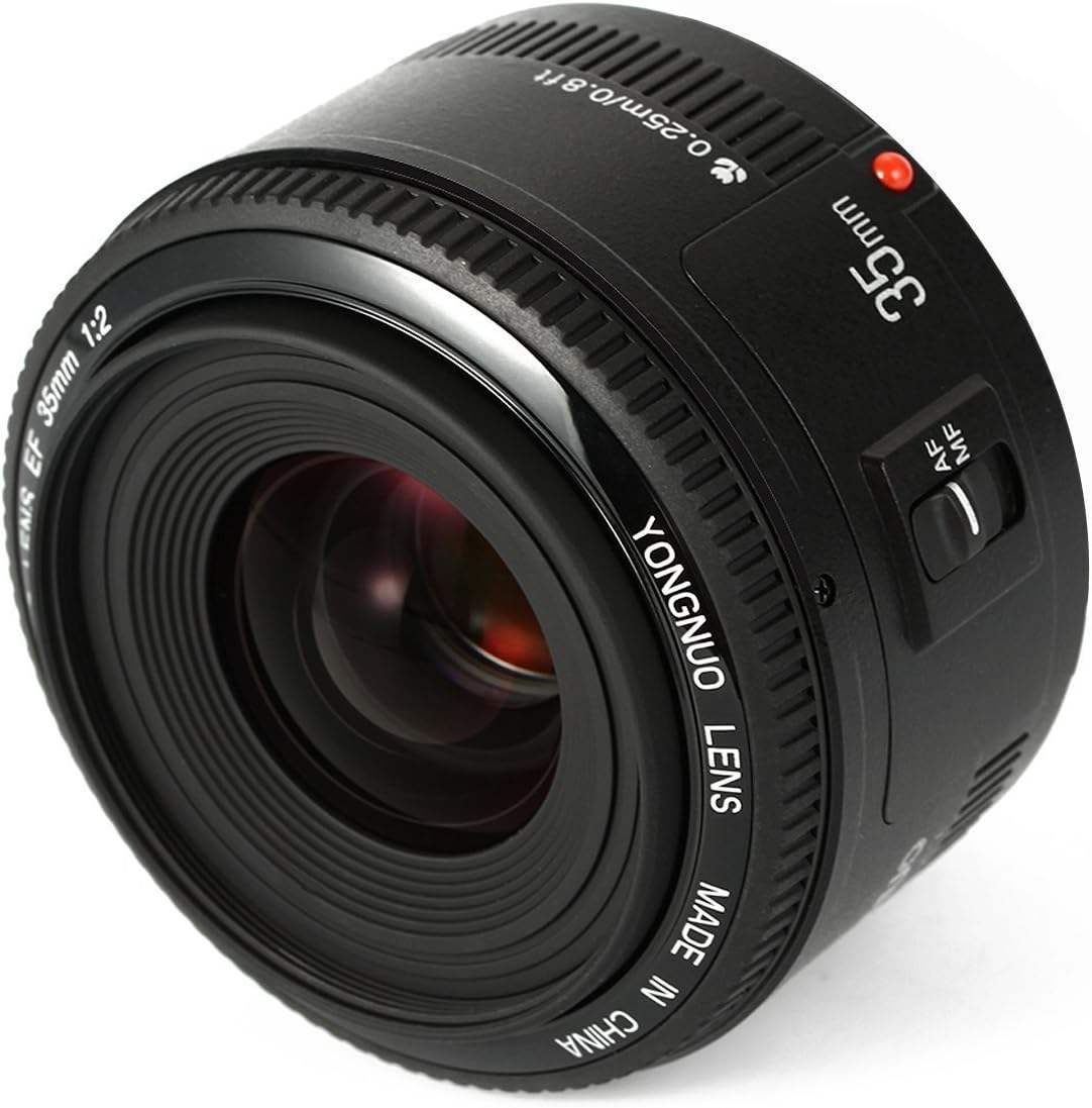 YONGNUO Canon YN35mm F2 Monofocal Lens Canon EF Mount Full Size Wide Angle Standard Lens RP/R5/R/1500D/80D/5DIV/5Dsr/7DII/5DII/5DII/6D/650D/1200D/600D/60D/1100D/400D/500D/450D/450D/450D 0D/350