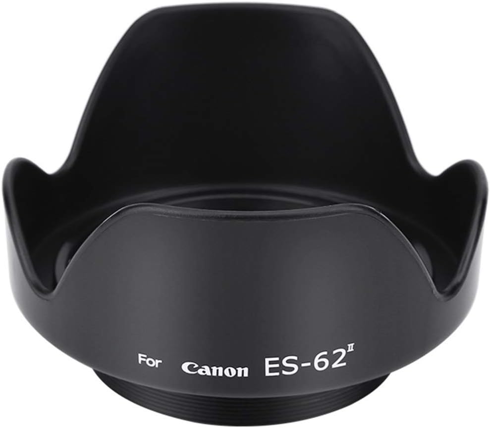 ES-62II Camera DSLR Lens Hood for Canon 50mm f/1.8 II with Lens Cap, for Nikon 50mm 1.8D Lens, Nikon 50mm 1.4D Lens