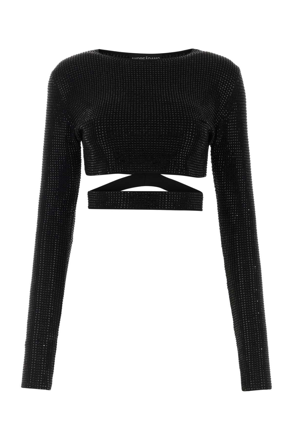 Andrea Adamo アンドレア・アダモが装飾したビスコースブレンドトップ - Image 1