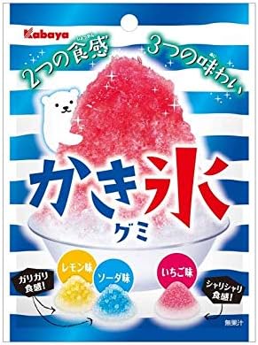 Kabaya Foods Shaved Ice Gummy, 2.0 oz (55 g) x 10 Bags