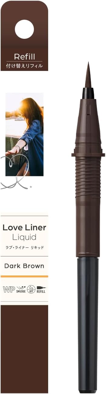 msh Love Liner Liquid Eyeliner R4 Refill DBR Dark Brown (0.55mL) Replacement LoveLiner