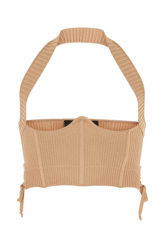 Andrea Adamo アンドレアアダモスキンピンクストレッチビスコースブレンドボディス - Image 1