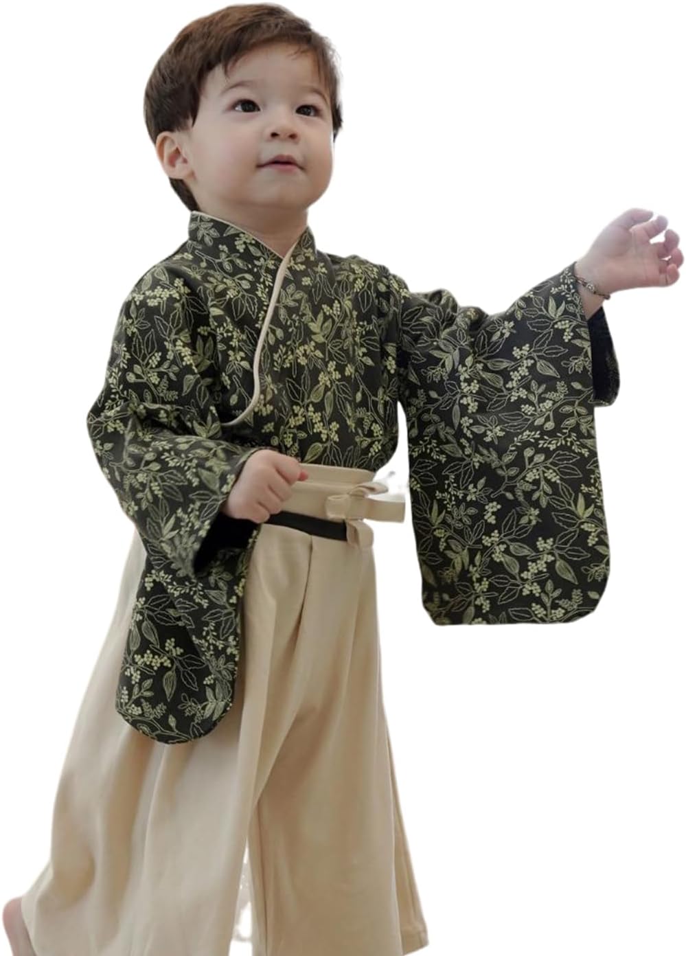 SLINX HF422 Boys Baby Kimono Set, Children's Hakama Style, Separate Top and Bottom Set, Formal, Easy, Easy, Hakama, Kimono, Costume, For Shrine Visits, First Festival, Shichi-Go-San Children's Clothes