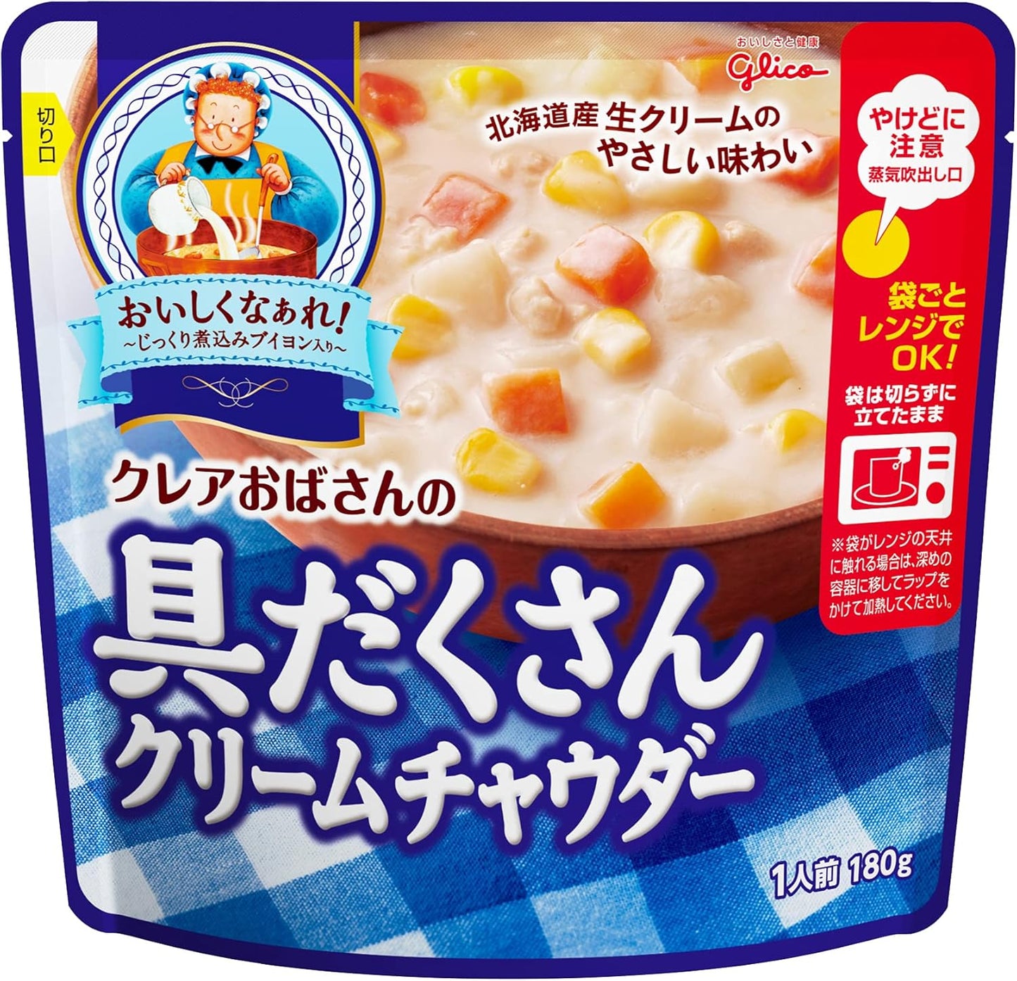 Glico Aunt Claire Cream Chowder, 6.3 oz (180 g) x 5 Packs
