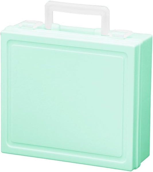 Oshimamo Collection Carry Box, Trading Card Storage, Yumekawa Color, Motivation, Storage, Portable, Storage Box, Fashionable, Cute, Card Organization, Made in Japan, Kawajima Manufacturing (Mint Green
