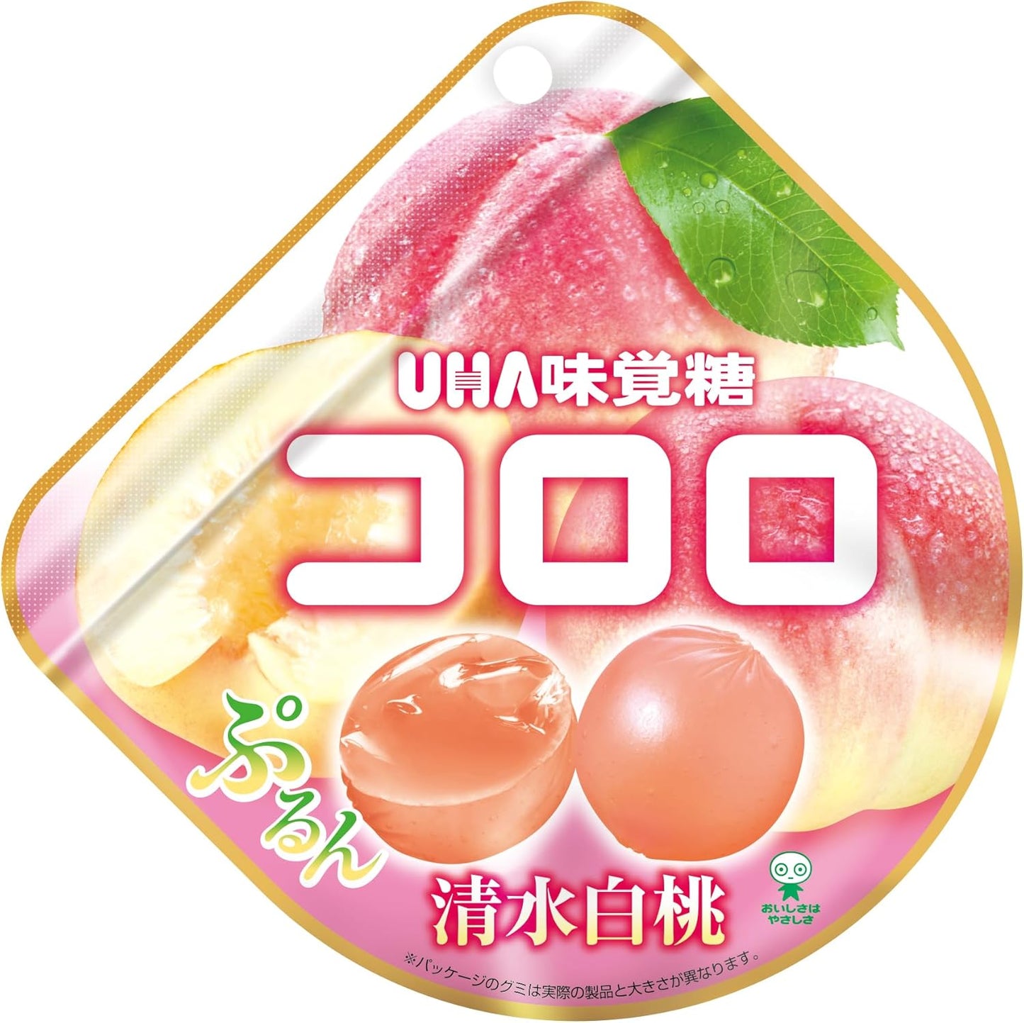Mikakuto Kororo Shimizu White Peach, 1.4 oz (40 g)