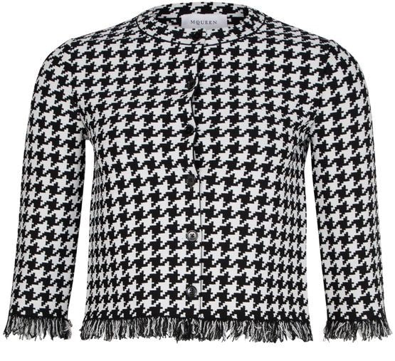 MCQUEEN Houndstooth pattern cardigan - Image 1