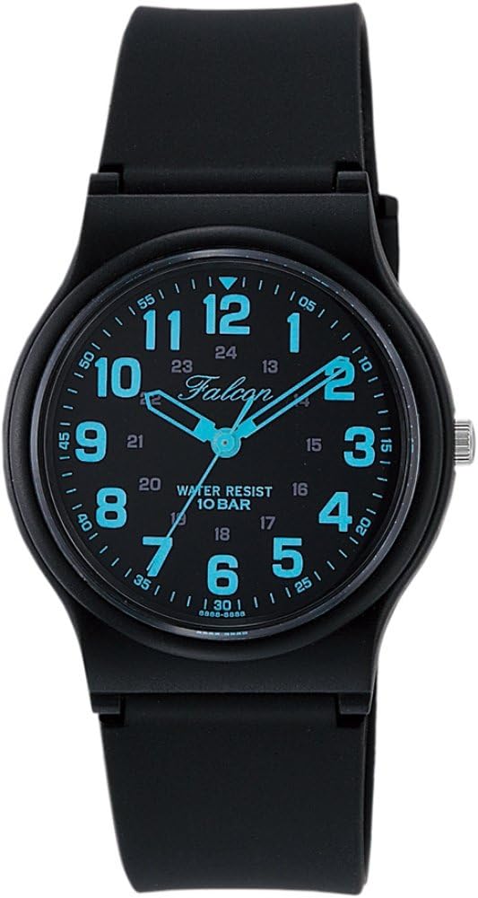 Citizen Q&Q VP46 Series 2 Analog Waterproof Watch with Urethane Strap, black/blue